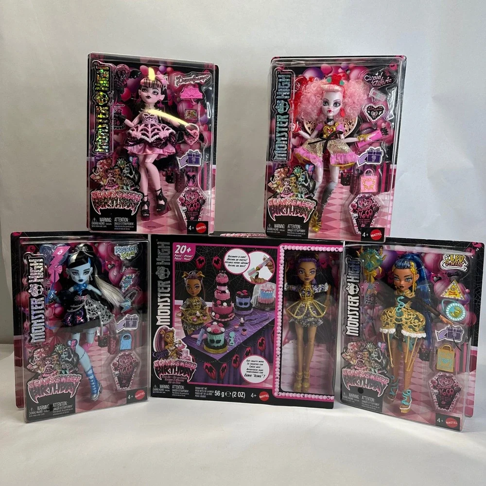 Monster High Scary Sweet Birthday Dolls Complete Set of 5 Dolls NEW